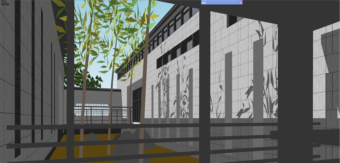 新中式博物馆建筑设计方案SU模型(11)