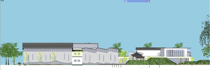 新中式博物馆建筑设计方案SU模型(16)