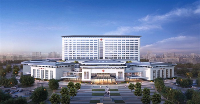 现代中式大型医院建筑设计方案SU模型(2)