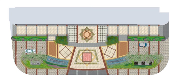 小广场景观节点设计方案SU模型(3)