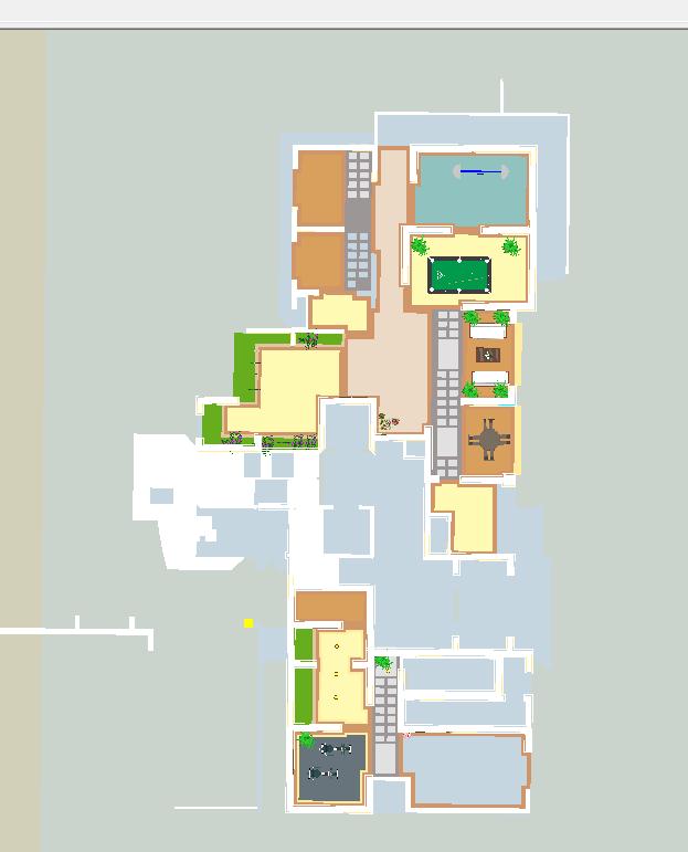 小区高层架空层室内设计方案SU模型(10)
