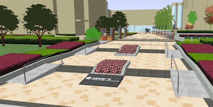 永固商业广场景观设计方案SU模型(3)