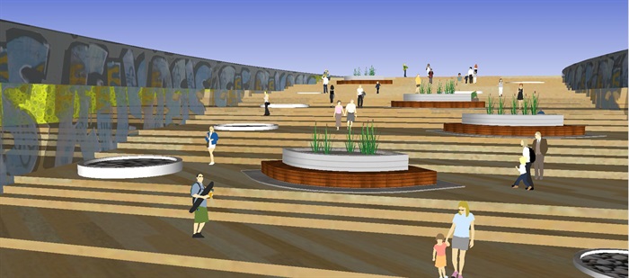 2个太湖城市广场景观节点设计方案SU模型(8)