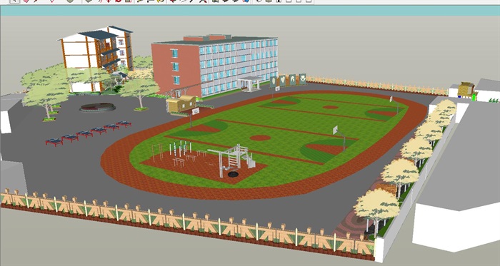 板桥小学项目建筑设计方案SU模型(2)