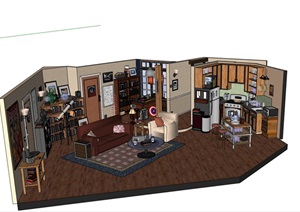 住宅室内部分家装空间SU(草图大师)模型