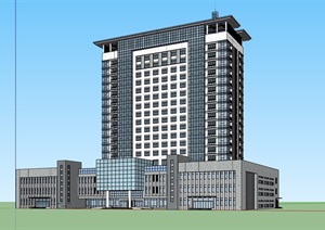 现代酒店经典的建筑SU(草图大师)模型