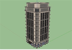 高层办公建筑楼设计SU(草图大师)模型