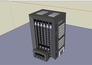 某现代办公楼独特设计SU(草图大师)模型