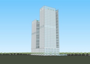 办公酒店公寓楼商业高层公建SU(草图大师)模型3