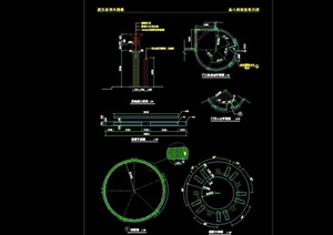 园林景观节点景墙素材设计cad施工图
