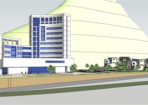 某市区的综合办公楼（含别墅区）SU(草图大师)模型