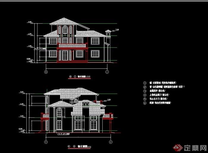欧式风格别墅住宅设计cad施工图