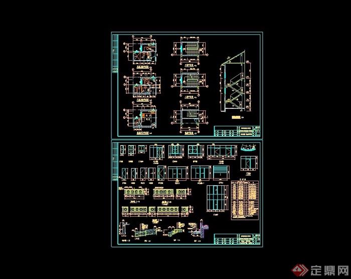 完整独特完整别墅设计cad施工图