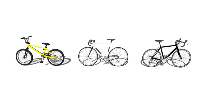 现代自行车单车组合SU模型(3)