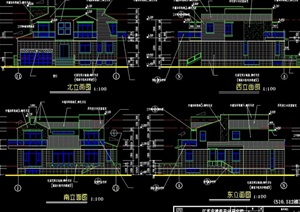 某中式风格完整别墅cad施工图