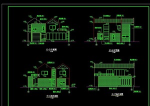 中式风格详细的别墅设计cad施工图