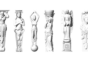 欧式罗马雕塑人物雕塑女神像雕塑SU(草图大师)模型