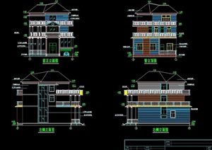 某详细的多层别墅住宅设计cad施工图