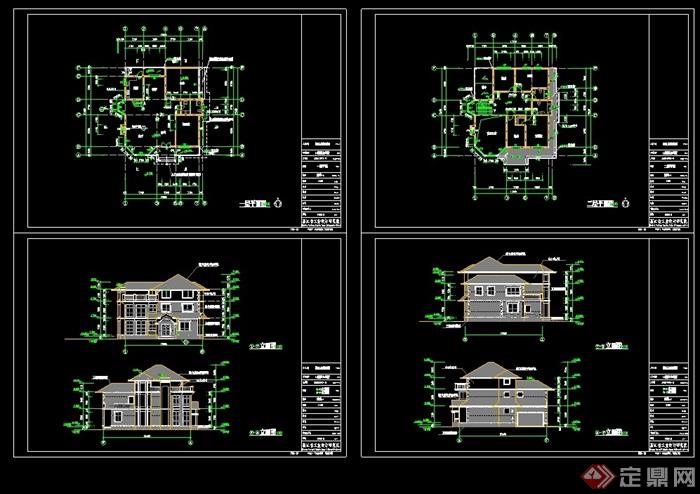 某完整的独特完整的别墅cad施工图