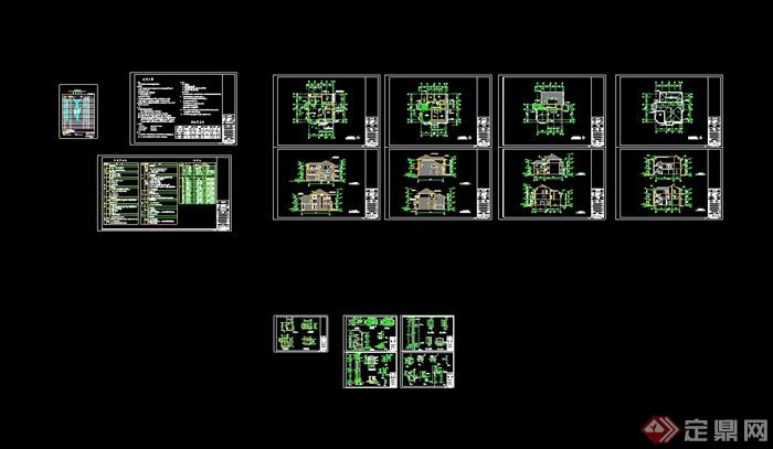 某完整的独特完整的别墅cad施工图