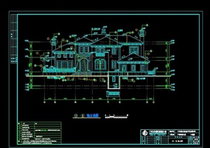 整体详细独特别墅cad施工图天正打开