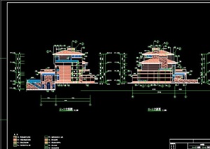 某独特详细的完整建筑别墅cad施工图天正打开