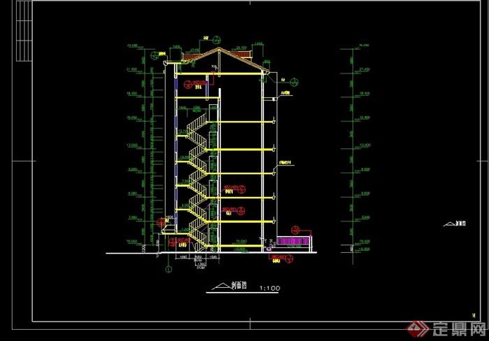 7层复式洋房住宅建筑cad施工图