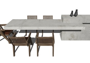 现代餐桌椅 椅子 书桌椅SU(草图大师)模型