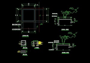 某完整的详细树池景观节点cad施工图