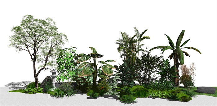现代景观树 植物景观 绿植 乔木 灌木su模型(3)