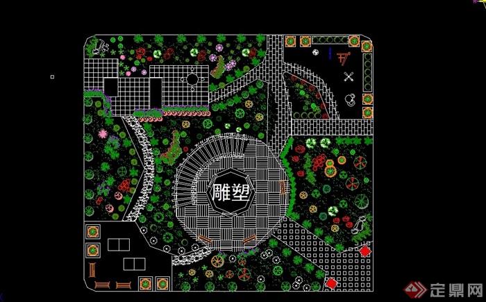 某详细的休闲庭院景观cad平面图