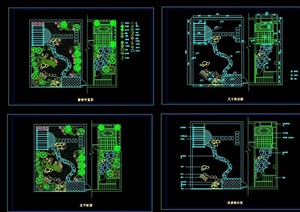 详细的整体庭院景观cad平面图