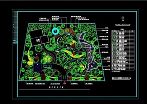 某详细的整体庭院景观cad平面方案