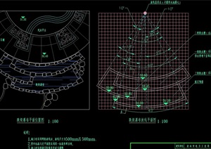 整体详细的跌水墙素材设计cad施工图