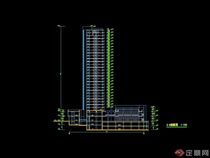 详细的高层住宅楼建筑设计cad施工图