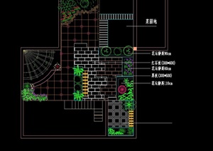 某现代屋顶花园庭院cad方案图