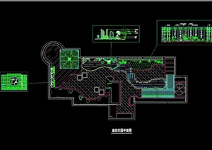 某独特的详细屋顶花园设计cad平面方案