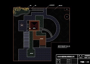某完整的屋顶花园设计cad平面方案