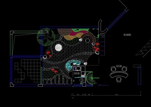某屋顶花园设计cad平面方案