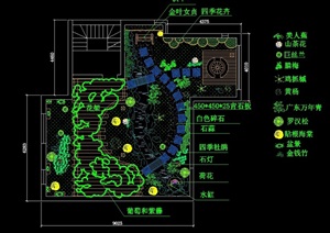 某独特详细屋顶花园设计cad平面方案