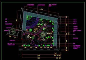 某整体屋顶花园设计cad平面方案