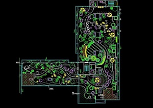 某整体屋顶花园景观cad方案图