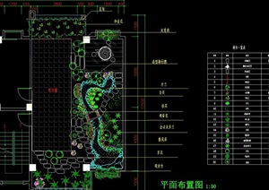 某整体详细屋顶花园景观cad方案图