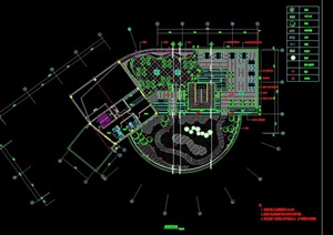 整体详细屋顶花园景观cad方案图