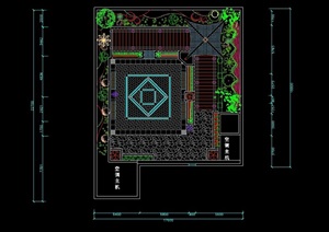 某整体详细的独特屋顶花园景观cad方案图