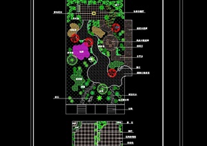 某整体屋顶花园景观cad方案图