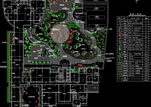 详细的整体屋顶花园景观cad方案图