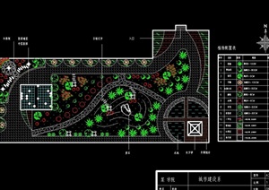 详细的屋顶花园景观cad方案图