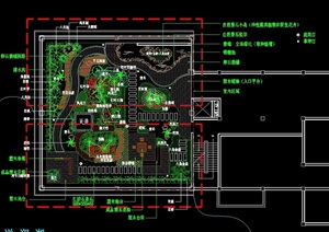 某整体详细的屋顶花园景观cad方案图