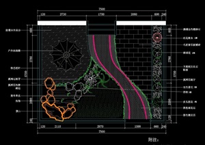某独特的屋顶花园景观cad方案图